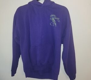 Gildan Purple Hoodie with Graphic Accent